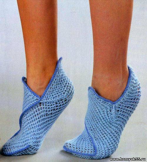 Простые следки на 2 спицах